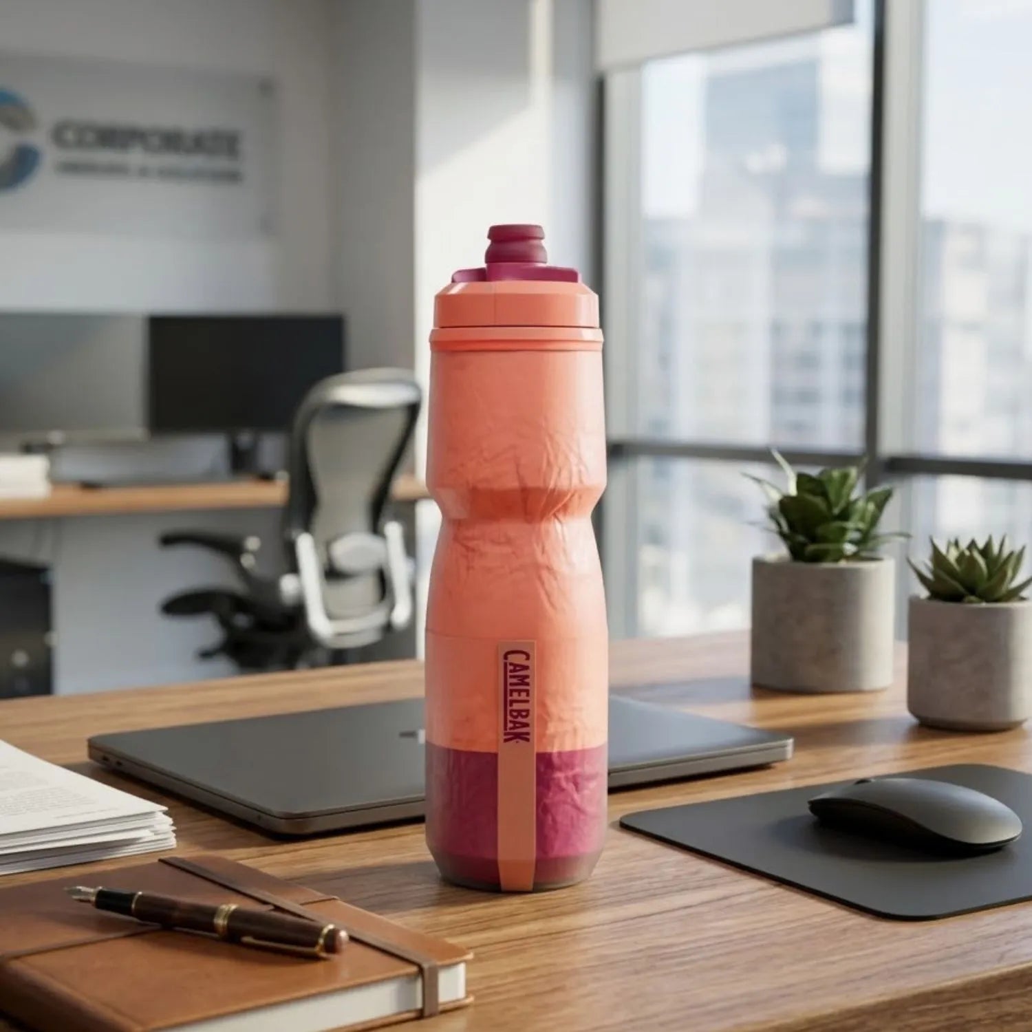 GARRAFA CAMELBAK PODIUM CHILL 24OZ / 710ML - MERCURY BLUSH (ROSA/CORAL)