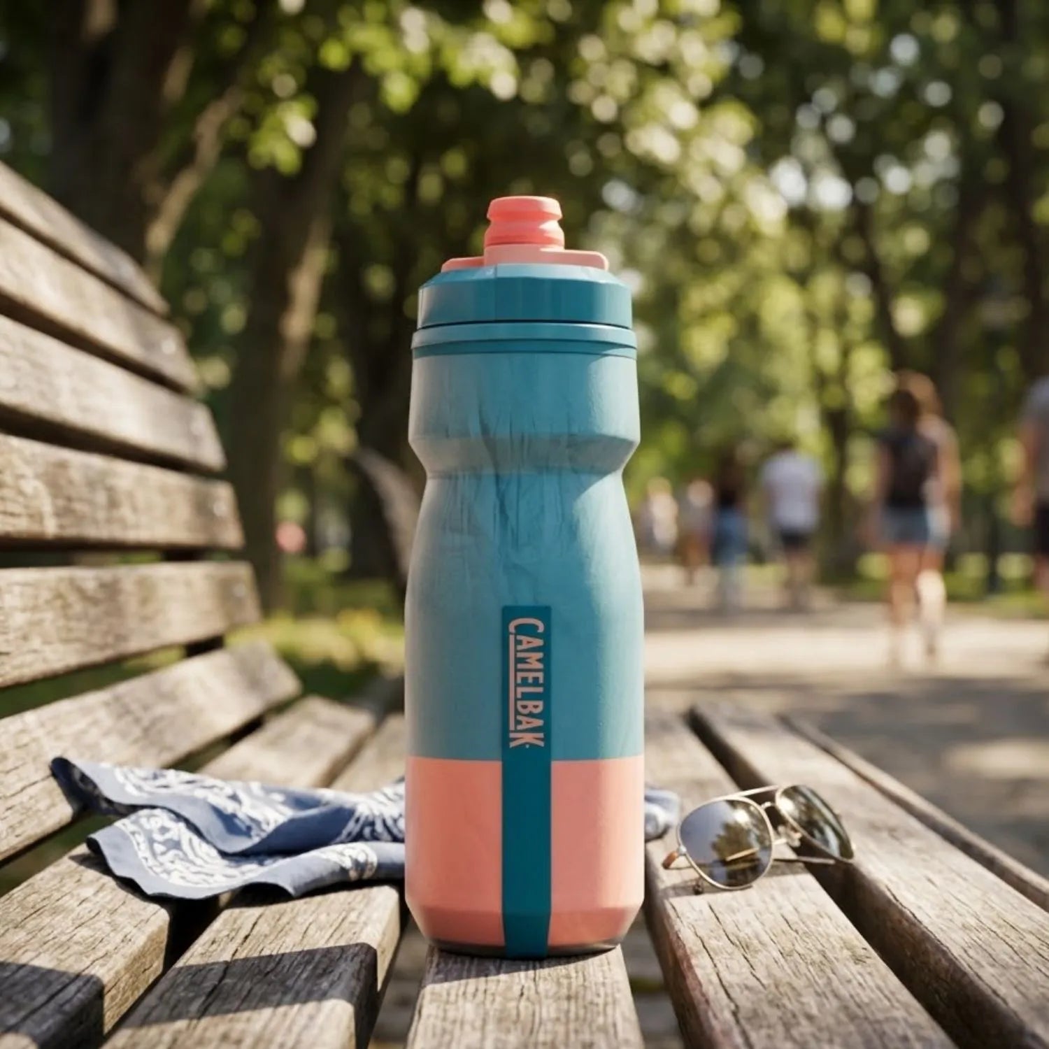 GARRAFA CAMELBAK PODIUM CHILL 21OZ / 621ML - MERCURY TEAL (CORAL/AZUL)