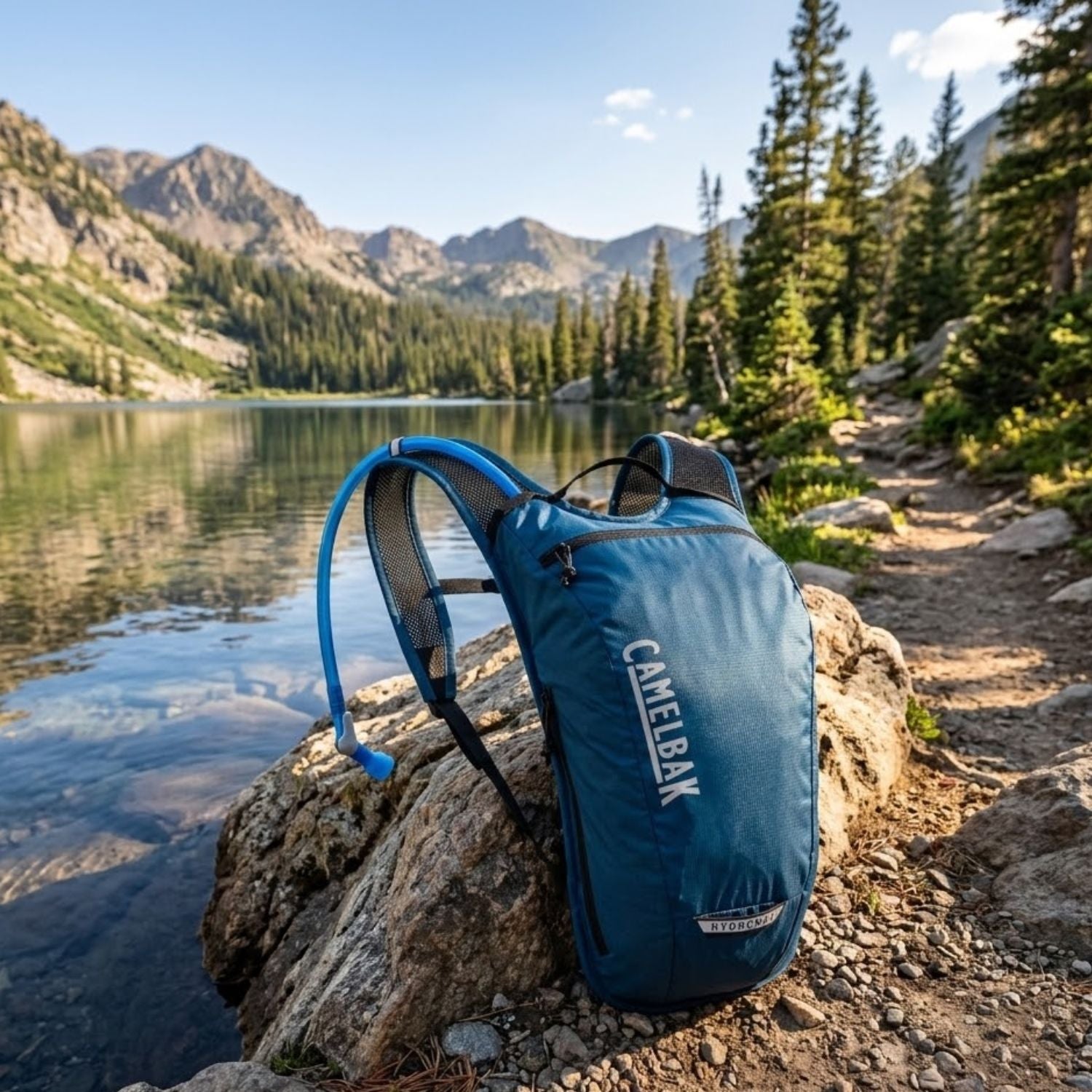 MOCHILA DE HIDRATACAO CAMELBAK HYDROBAK LIGHT 50OZ / 1,480ML - GIBRALTAR NAVY/BLACK (AZUL/PRETO)
