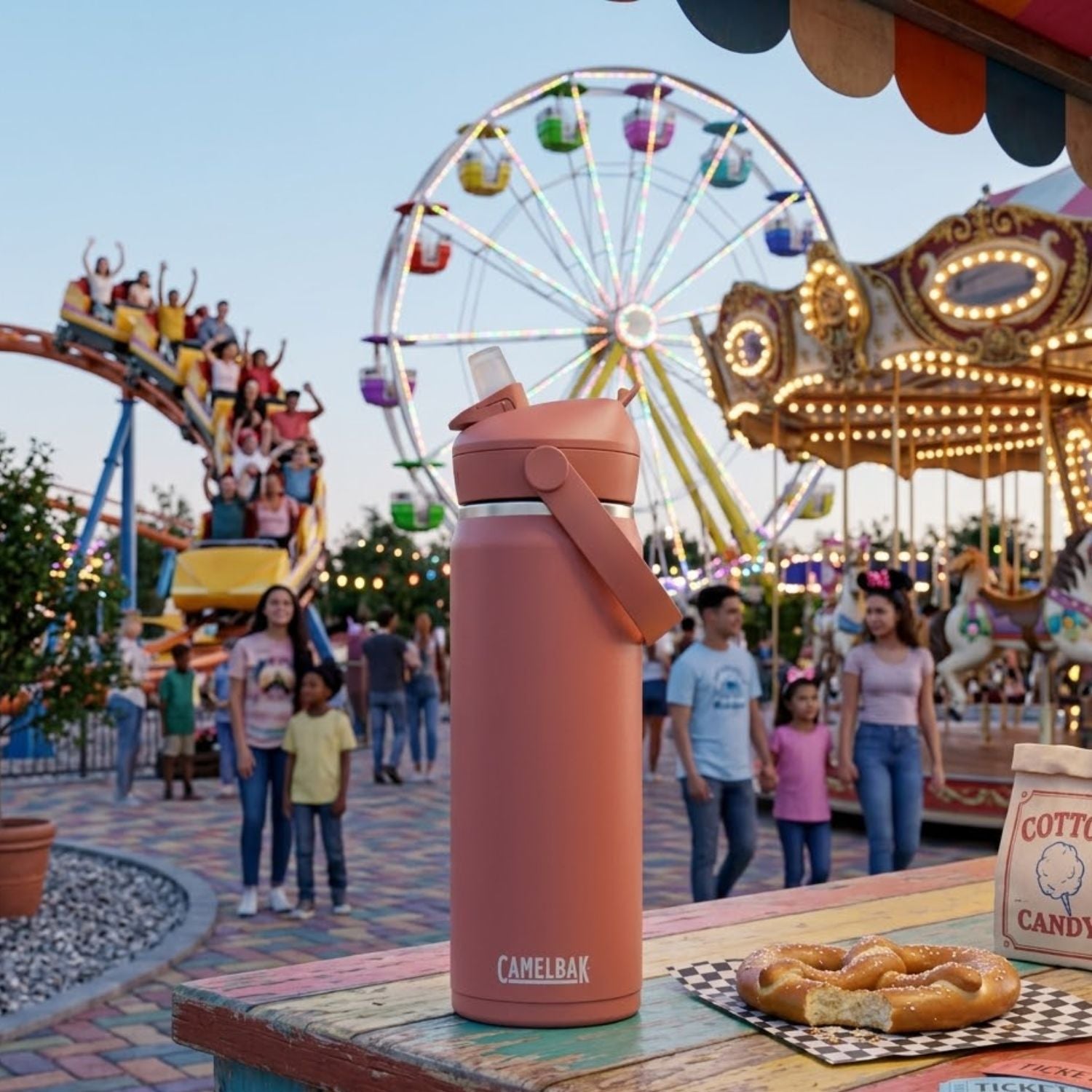 GARRAFA TERMICA CAMELBAK THRIVE FLIP STRAW VSS 20OZ / 591ML - SIERRA RED (VERMELHO)
