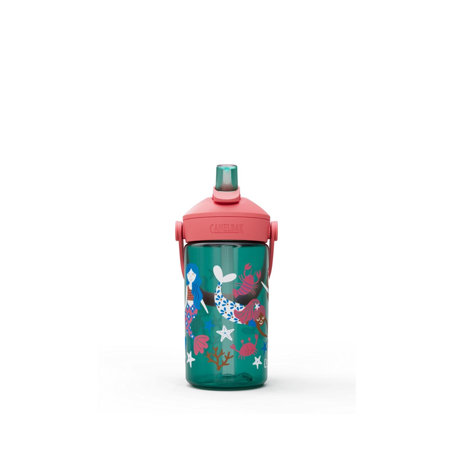GARRAFA CAMELBAK INFANTIL THRIVE FLIP STRAW TRITAN 14OZ / 414ML - MERMAID FRIENDS (VERDE/ROSA)
