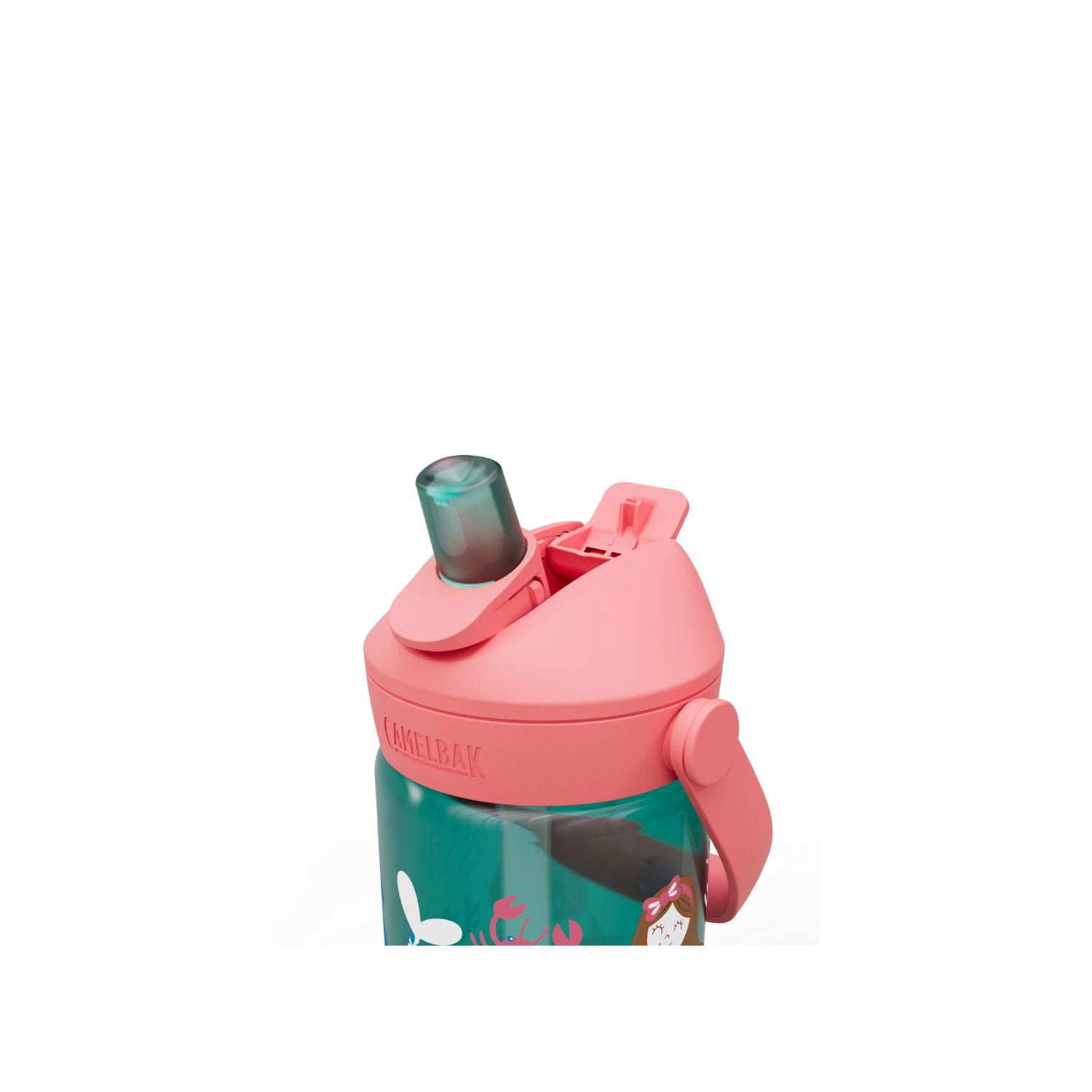 GARRAFA CAMELBAK INFANTIL THRIVE FLIP STRAW TRITAN 14OZ / 414ML - MERMAID FRIENDS (VERDE/ROSA)
