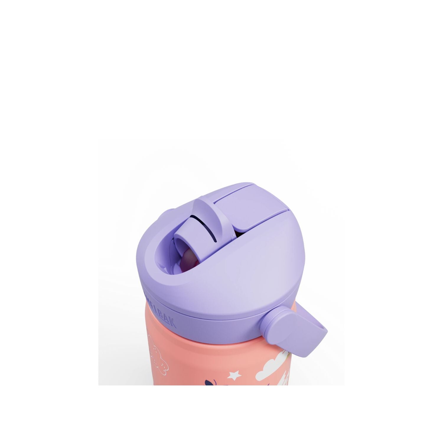 GARRAFA TERMICA CAMELBAK INFANTIL THRIVE FLIP STRAW 12OZ / 354ML - MAGIC UNICORNS (LARANJA/BRANCO)
