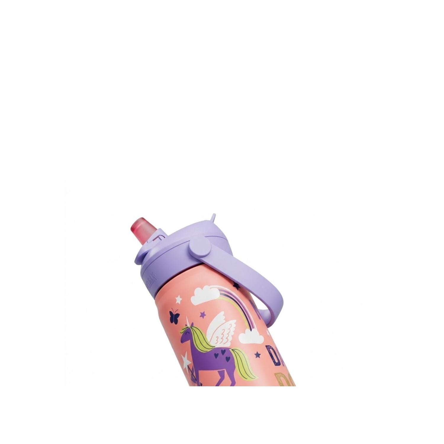 GARRAFA TERMICA CAMELBAK INFANTIL THRIVE FLIP STRAW 12OZ / 354ML - MAGIC UNICORNS (LARANJA/BRANCO)
