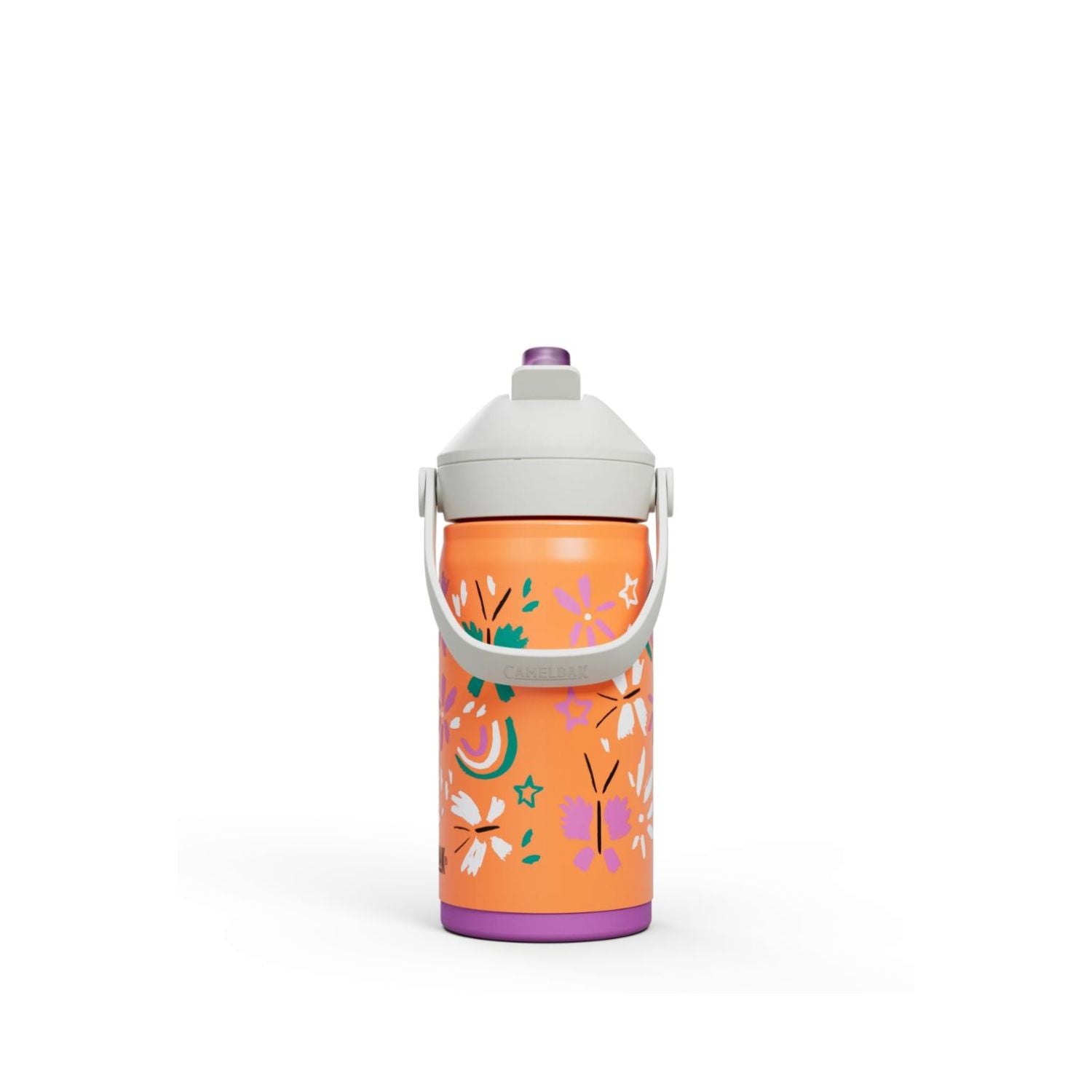 GARRAFA TERMICA CAMELBAK INFANTIL THRIVE FLIP STRAW 12OZ / 354ML - BUTTERFLY RAINBOW (ROSA/LILAS)
