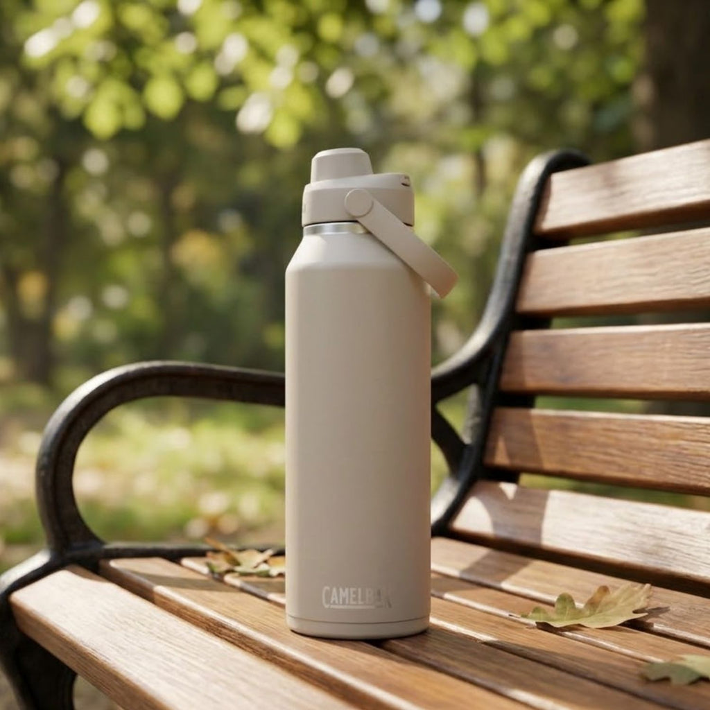 GARRAFA TERMICA CAMELBAK THRIVE CHUG VSS 40OZ / 1,183ML - STONE (CINZA CLARO)
