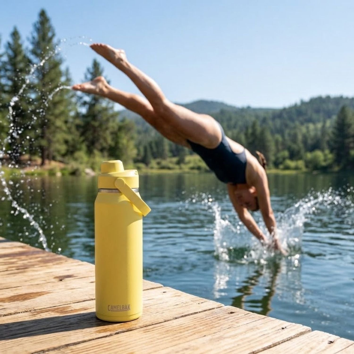 GARRAFA TERMICA CAMELBAK THRIVE CHUG VSS 32OZ / 946ML - YELLOW BLOOM (AMARELO)