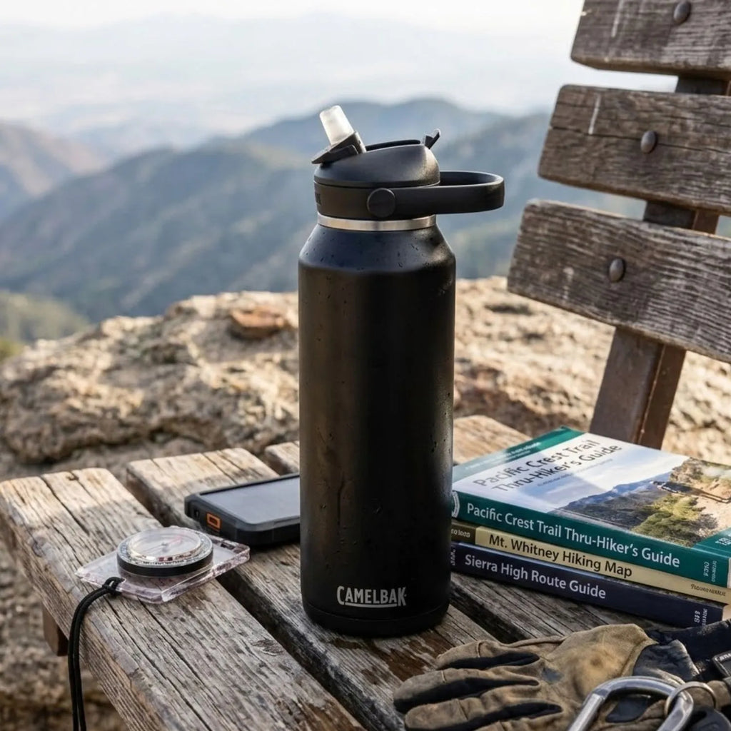 GARRAFA TERMICA CAMELBAK THRIVE FLIP STRAW VSS 40OZ / 1,183ML - BLACK (PRETO)
