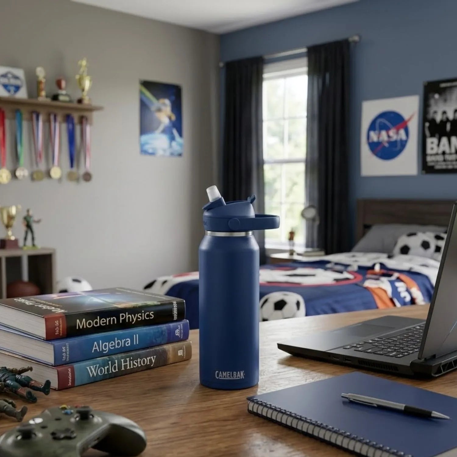 GARRAFA TERMICA CAMELBAK THRIVE FLIP STRAW VSS 40OZ / 1,183ML - NAVY (AZUL)